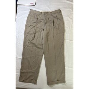 Mens Farah dress‎ pants, tan/khaki, cuffed, pleated, size 38 x 29